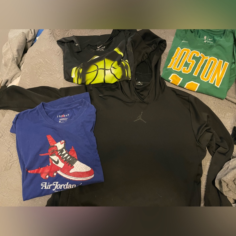 Jordan , nike curry 6 shirt and 1 hoodie lot